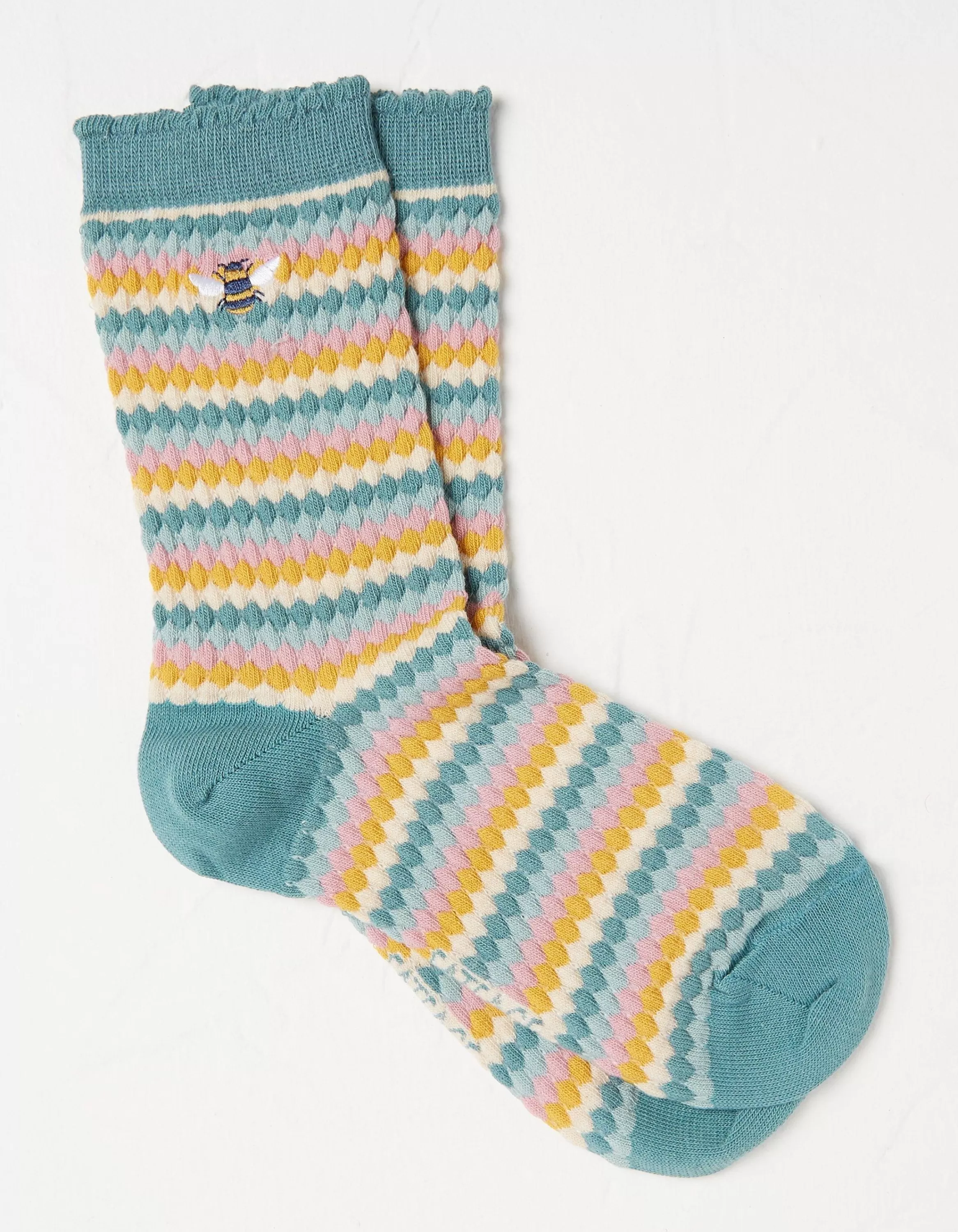 Best Sale FatFace 1 Pack Textured Bee Socks Multi