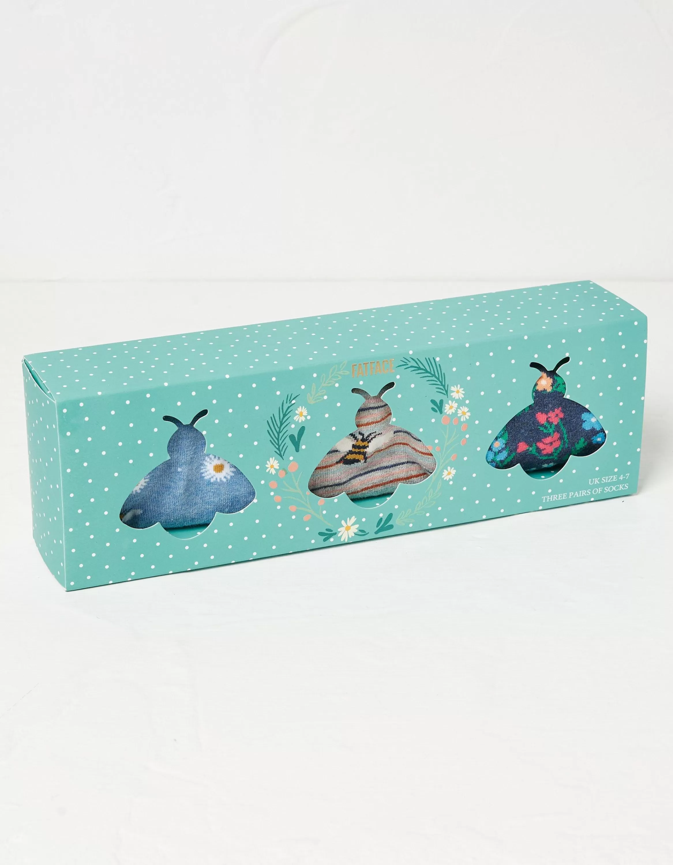 Best Sale FatFace 3 Pack Bee Socks In A Box Multi