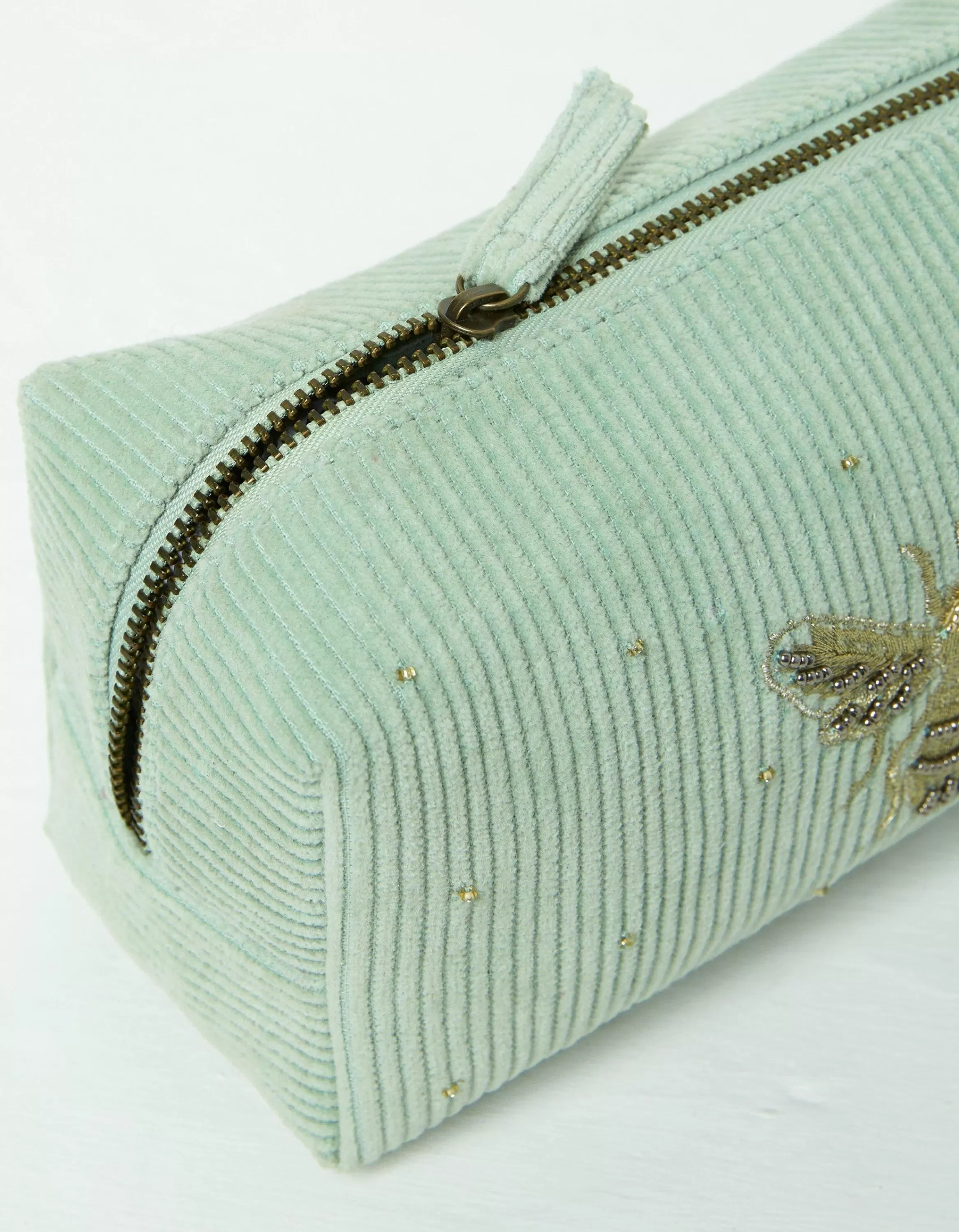 Outlet FatFace Bee Cord Make Up Bag Light Green