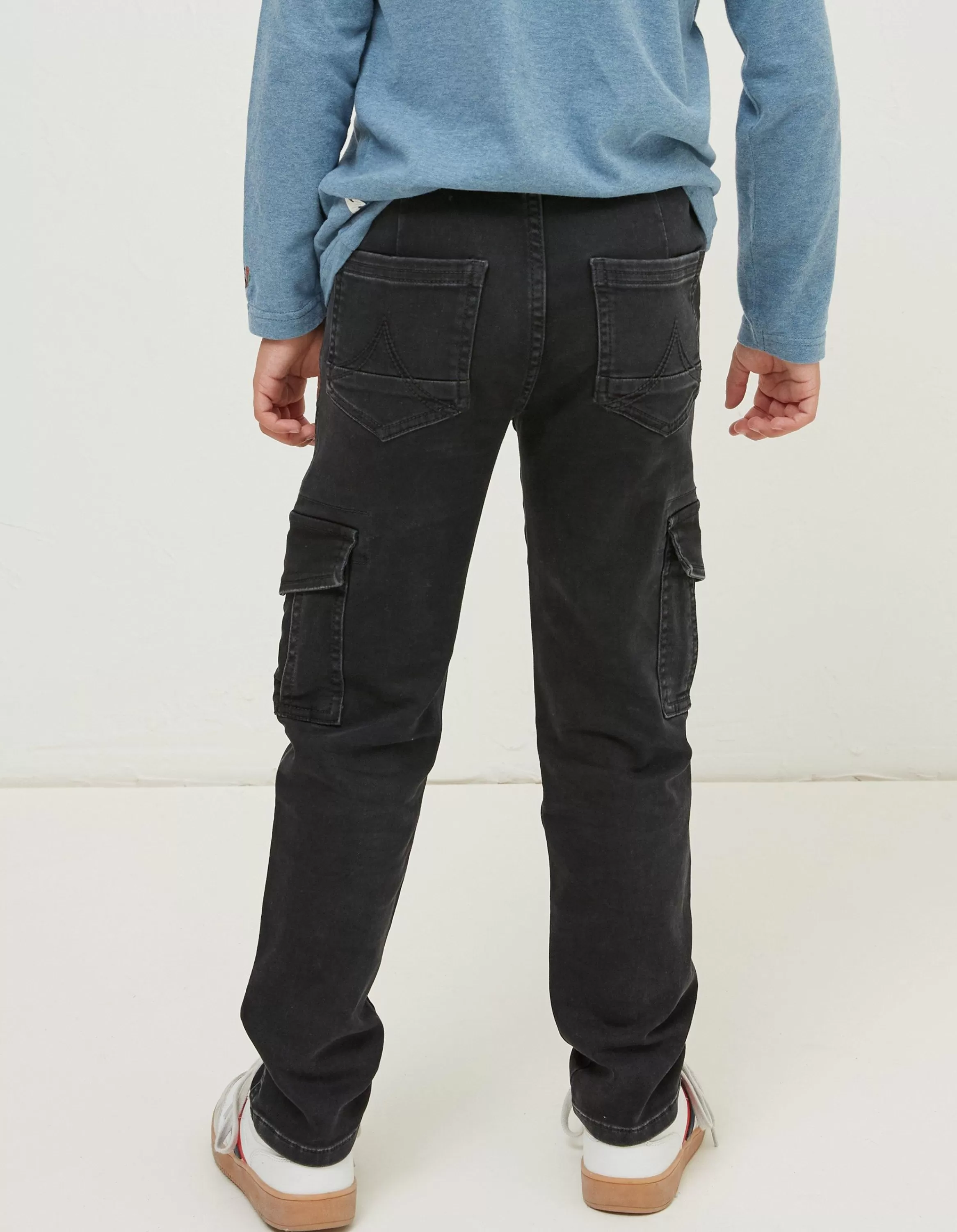 Shop FatFace Camber Cargo Jeans Black