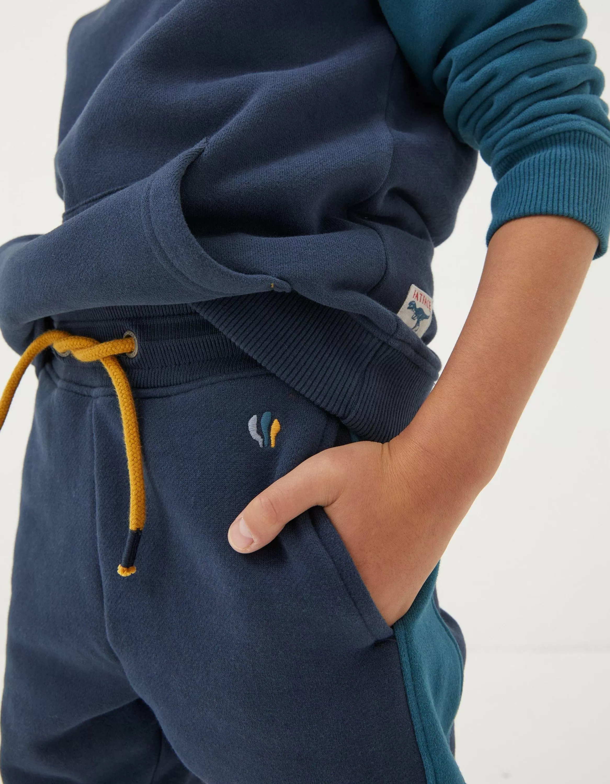 Sale FatFace Colour Block Joggers Navy