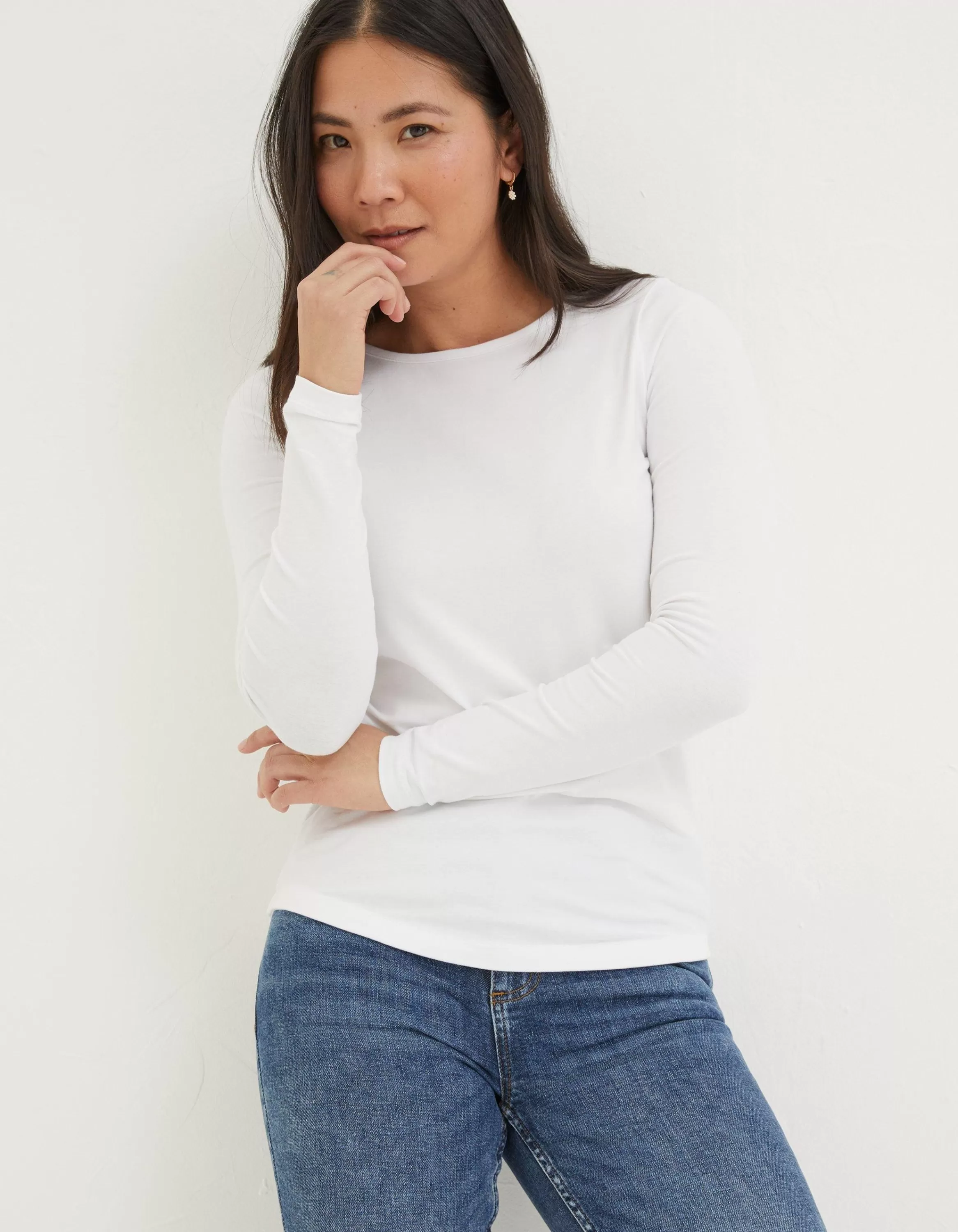 Store FatFace Organic Cotton Bree Tee White