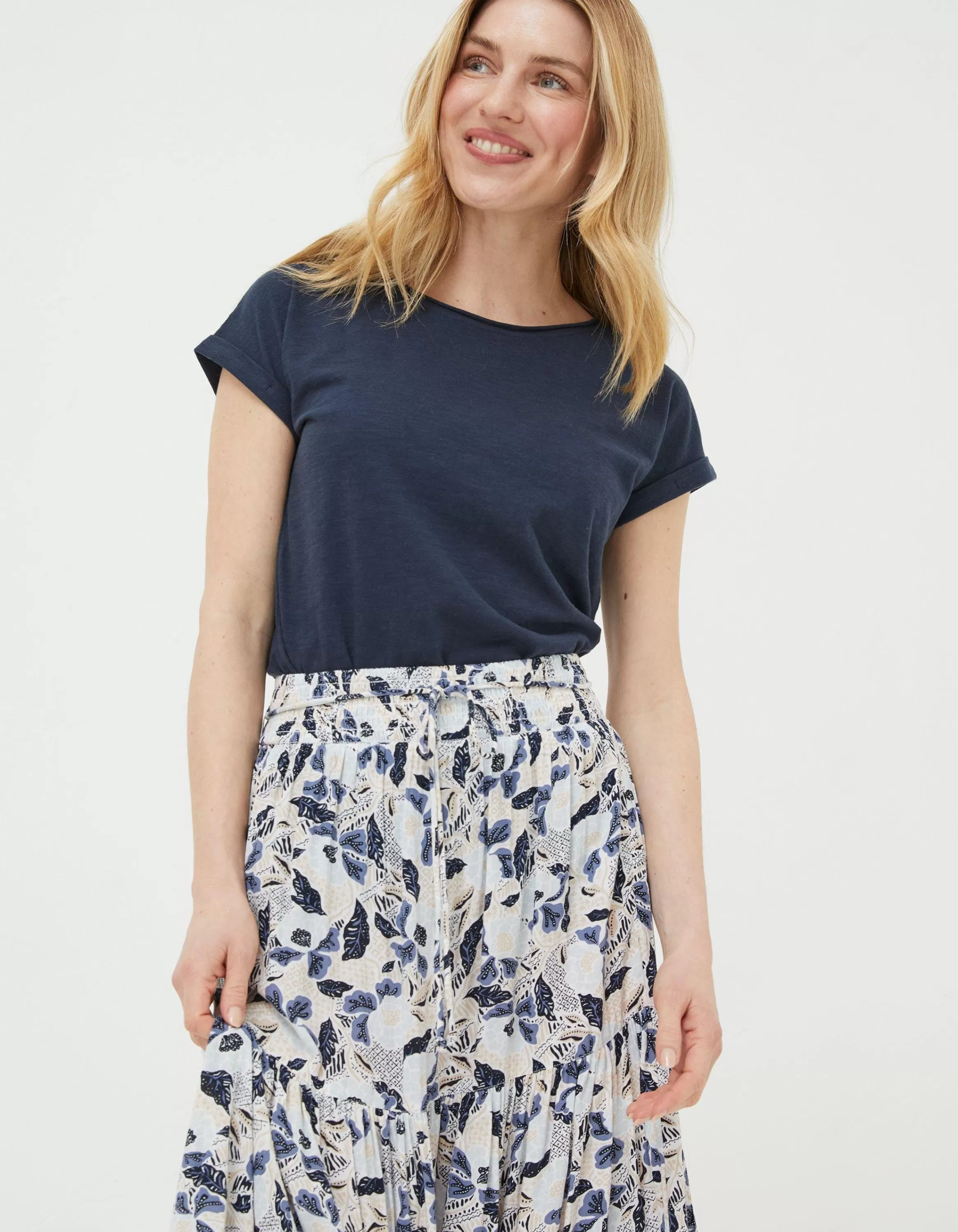 Store FatFace Organic Cotton Ivy T Shirt Navy