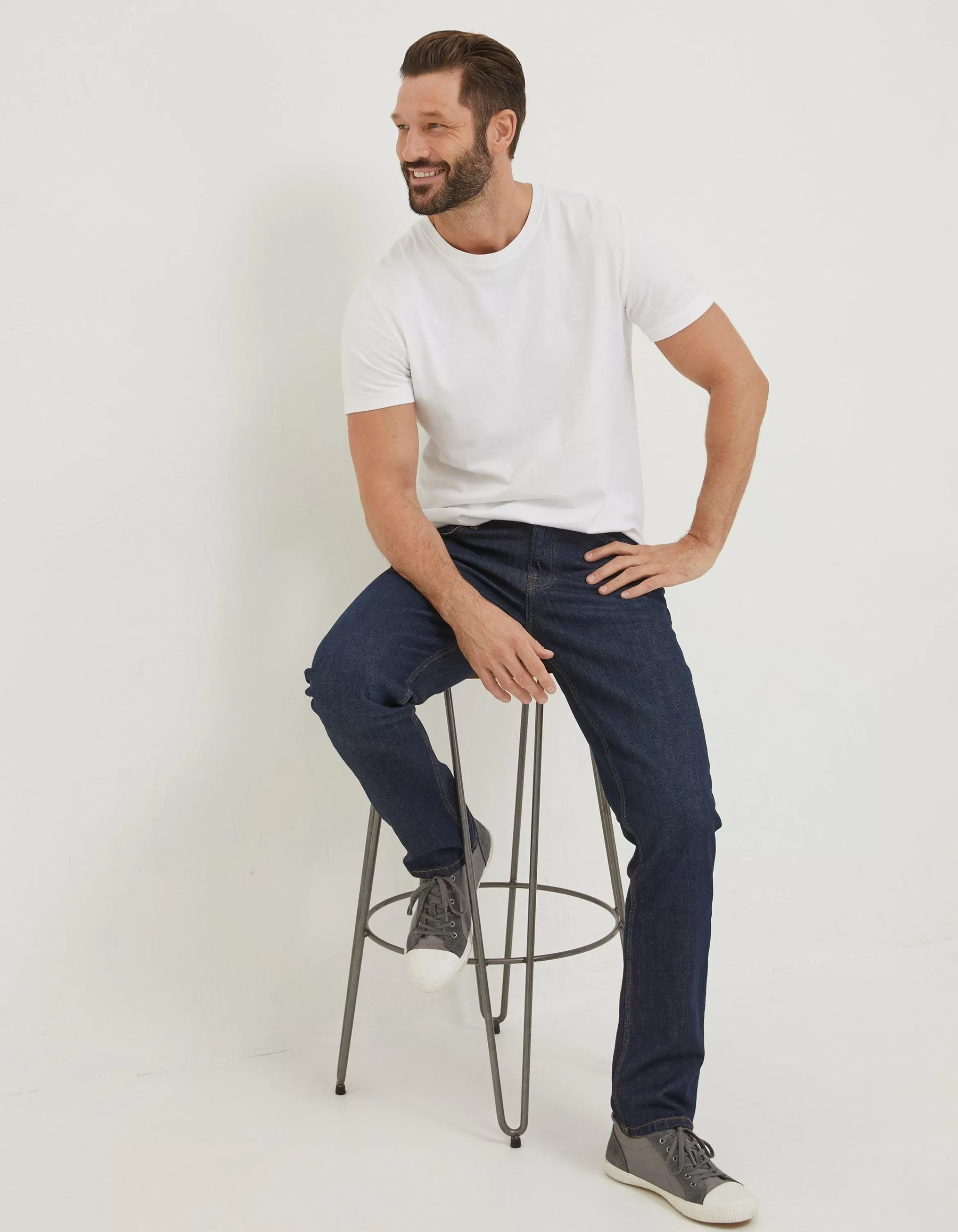 Clearance FatFace Slim Dark Vintage Wash Jeans Denim