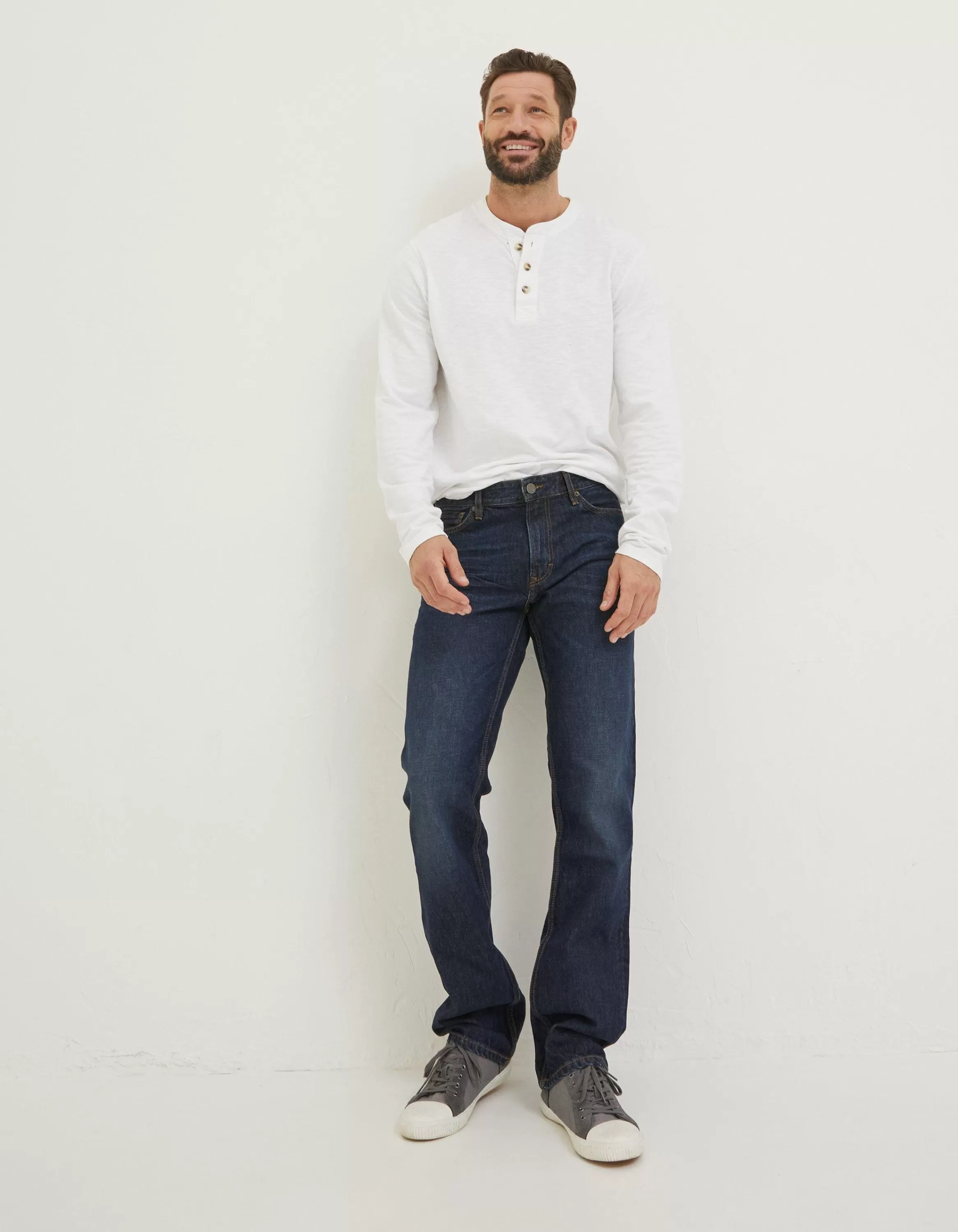 Best Sale FatFace Straight Dark Vintage Wash Jeans Denim