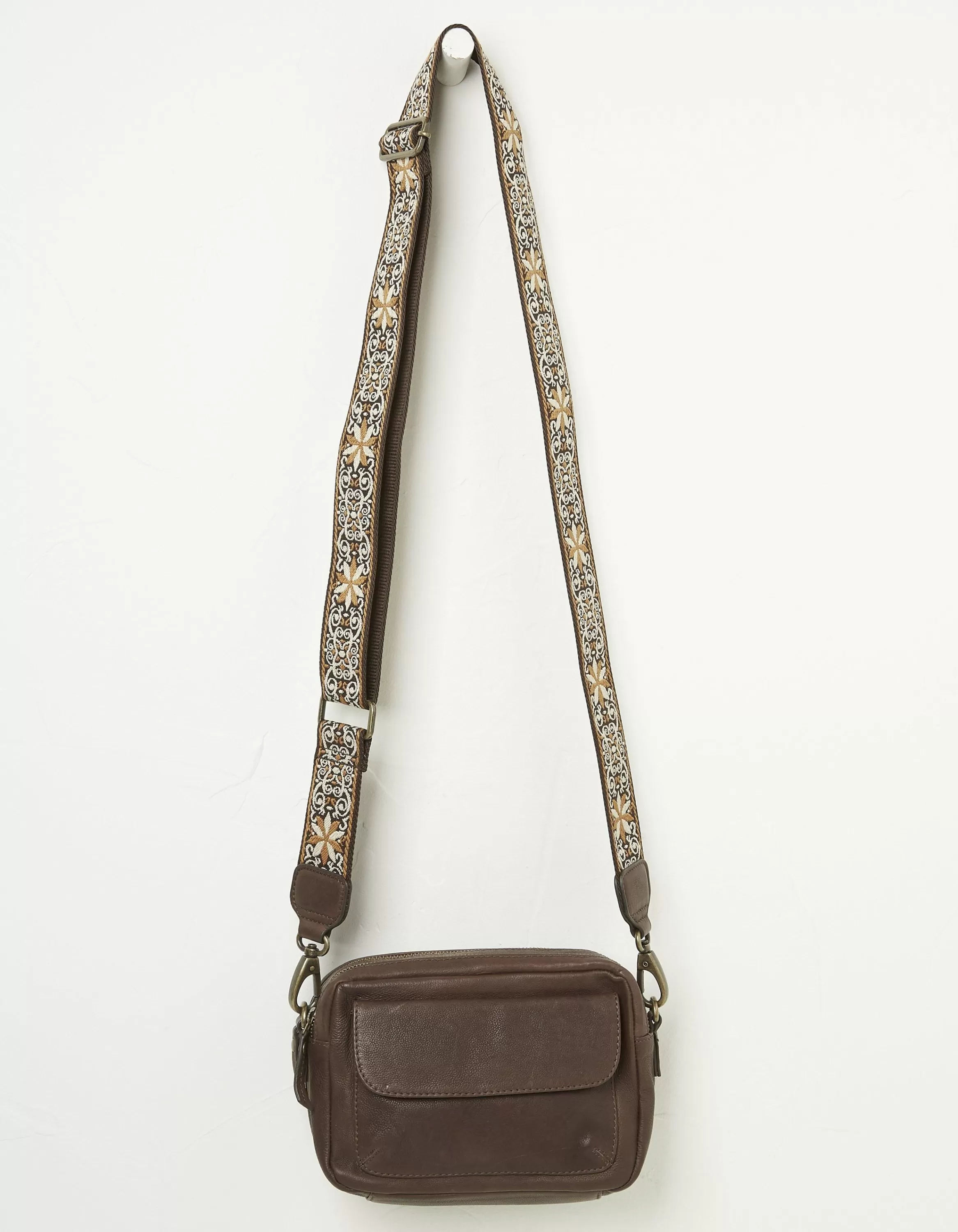 Store FatFace The Oslo Camera Bag Ornate Strap Chocolate Brown