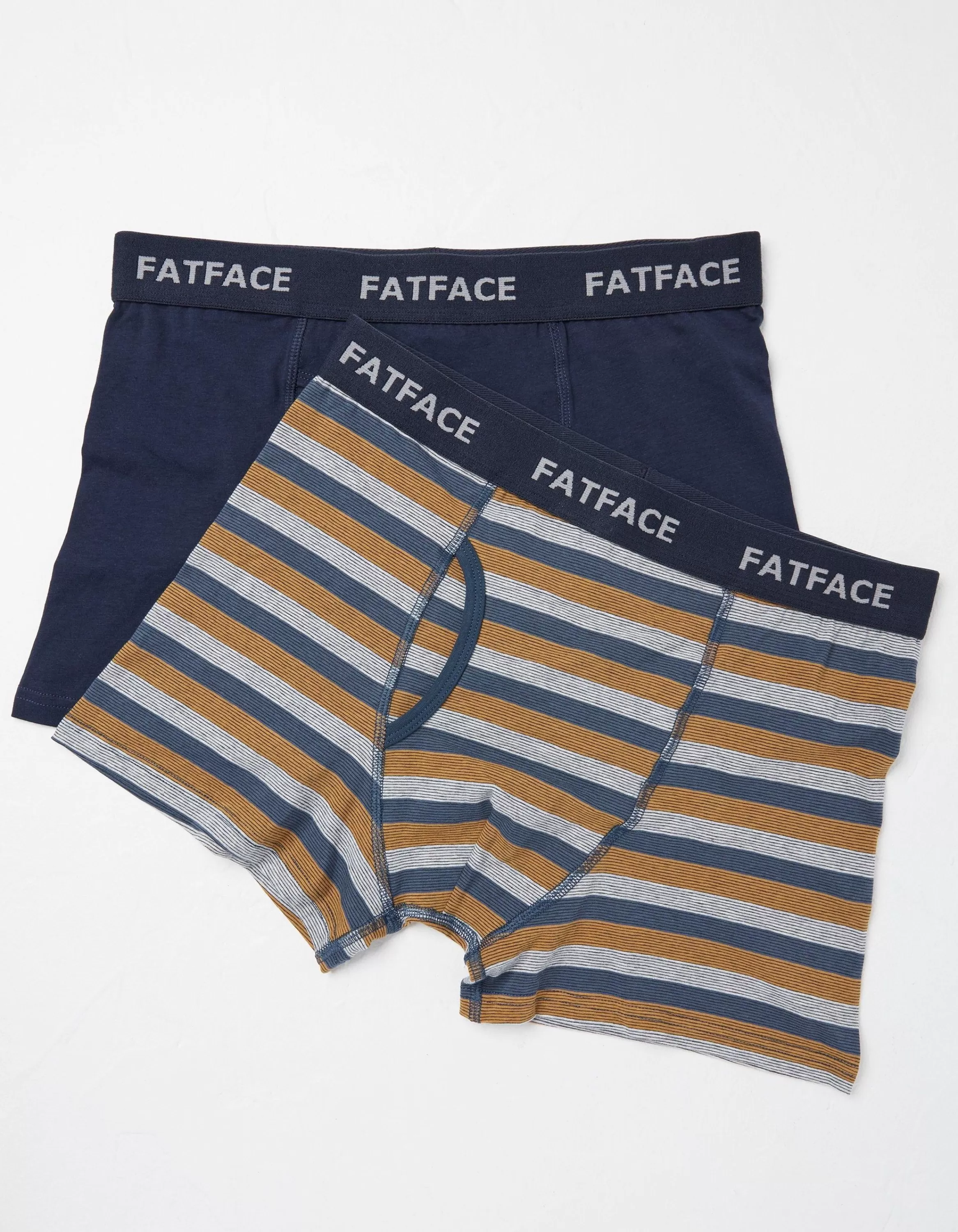 Store FatFace Two Pack Dorset Stripe Boxers Navy