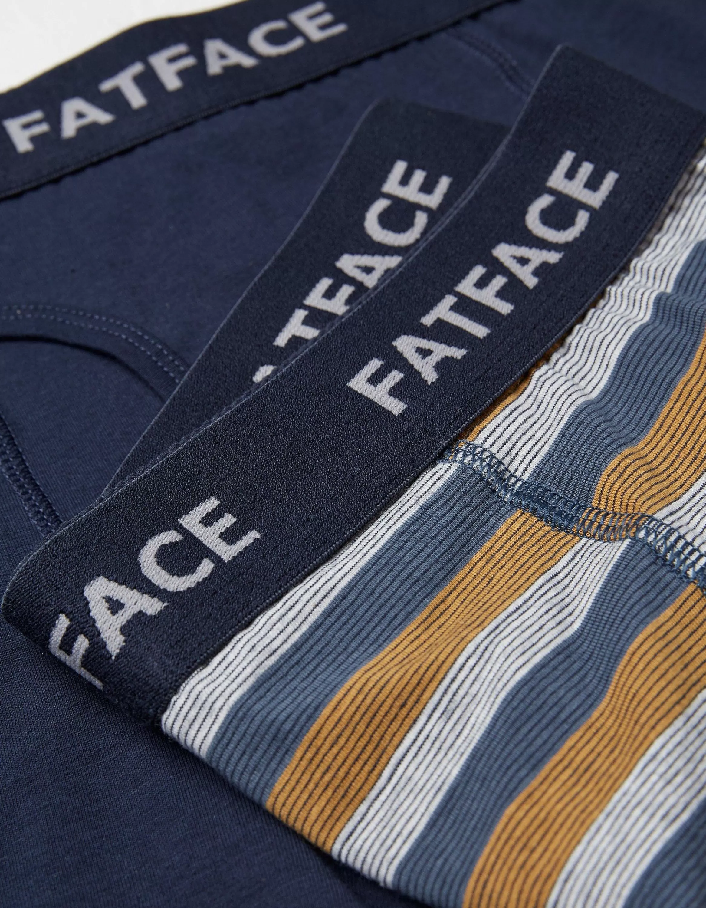 Store FatFace Two Pack Dorset Stripe Boxers Navy