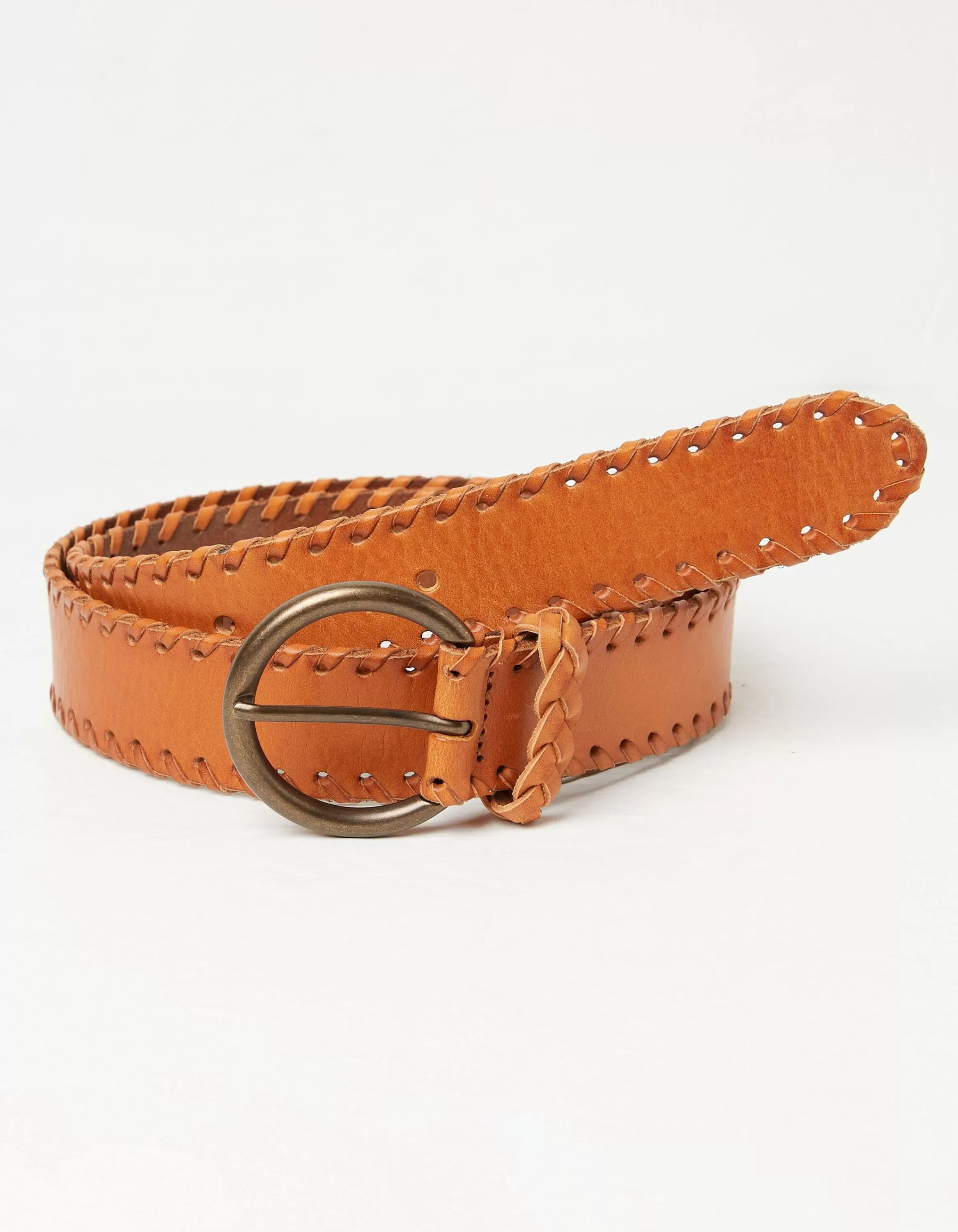 Store FatFace Whipstitch Western Belt Tan